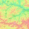 Topografische kaart Baihe County, hoogte, reliëf