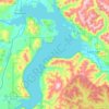 Topografische kaart Lake Pend Oreille, hoogte, reliëf