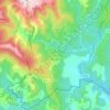 Topografische kaart Malbosc, hoogte, reliëf