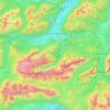 Topografische kaart Wetterstein, hoogte, reliëf