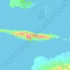 Topografische kaart Yapen, hoogte, reliëf