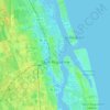 Topografische kaart St. Augustine, hoogte, reliëf