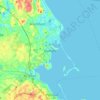 Topografische kaart Duxbury, hoogte, reliëf