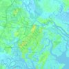 Topografische kaart Savannah, hoogte, reliëf