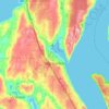 Topografische kaart Gig Harbor, hoogte, reliëf