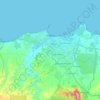 Topografische kaart Manta, hoogte, reliëf