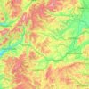 Topografische kaart VC47 Montgomeryshire, hoogte, reliëf