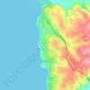 Topografische kaart Ericeira, hoogte, reliëf