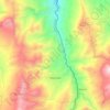 Topografische kaart Ragonvalia, hoogte, reliëf
