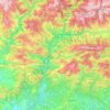 Topografische kaart Alt Urgell, hoogte, reliëf