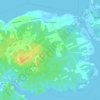 Topografische kaart Bas-Caraquet, hoogte, reliëf