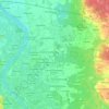 Topografische kaart gmina Sobienie-Jeziory, hoogte, reliëf
