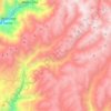Topografische kaart San Damián, hoogte, reliëf