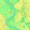 Topografische kaart Monheim am Rhein, hoogte, reliëf