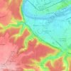Topografische kaart Elbeuf, hoogte, reliëf