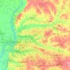 Topografische kaart Shelby County, hoogte, reliëf