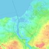 Topografische kaart Rostock, hoogte, reliëf