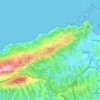 Topografische kaart Igueldo, hoogte, reliëf