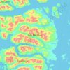 Topografische kaart Isla Melchor, hoogte, reliëf