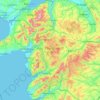 Topografische kaart Snowdonia National Park, hoogte, reliëf