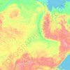 Topografische kaart La Léna, hoogte, reliëf