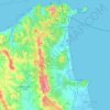 Topografische kaart Préfecture de M'diq-Fnideq عمالة المضيق الفنيدق, hoogte, reliëf