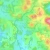 Topografische kaart La Brionne, hoogte, reliëf