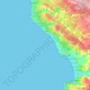 Topografische kaart El Tabo, hoogte, reliëf