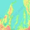 Topografische kaart Grand Traverse Bay, hoogte, reliëf