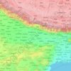 Topografische kaart Ganges, hoogte, reliëf