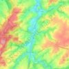 Topografische kaart Kanaal Charleroi-Brussel, hoogte, reliëf