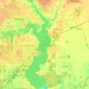 Topografische kaart Lake Houston, hoogte, reliëf