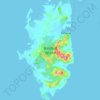 Topografische kaart Balabac Island, hoogte, reliëf