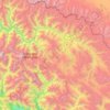Topografische kaart Shey Phoksundo, hoogte, reliëf