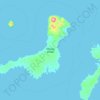 Topografische kaart Kanaga Island, hoogte, reliëf
