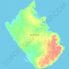 Topografische kaart Brock Island, hoogte, reliëf