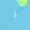 Topografische kaart Devils Island, hoogte, reliëf