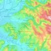 Topografische kaart Cornac, hoogte, reliëf