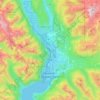 Topografische kaart Squamish, hoogte, reliëf