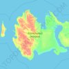 Topografische kaart Kotelny-Insel, hoogte, reliëf
