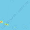 Topografische kaart Samoa Americana, hoogte, reliëf