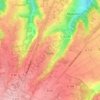 Topografische kaart Uglas, hoogte, reliëf