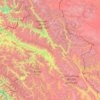 Topografische kaart Ladakh Range, hoogte, reliëf