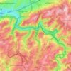 Topografische kaart Langerfeld-Beyenburg, hoogte, reliëf