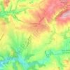Topografische kaart Chazelles-sur-Lyon, hoogte, reliëf