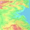 Topografische kaart Burgas, hoogte, reliëf