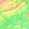 Topografische kaart Northampton County, hoogte, reliëf