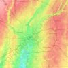 Topografische kaart Indianapolis, hoogte, reliëf