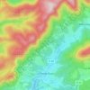 Topografische kaart La Petite-Raon, hoogte, reliëf