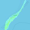 Topografische kaart Long Cay, hoogte, reliëf